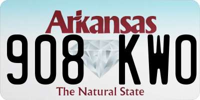 AR license plate 908KWO