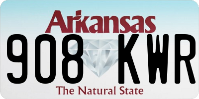 AR license plate 908KWR