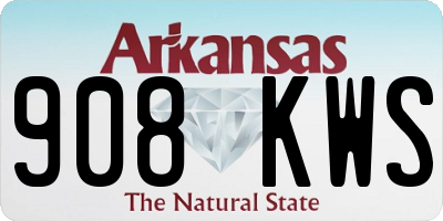 AR license plate 908KWS