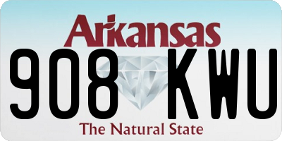 AR license plate 908KWU