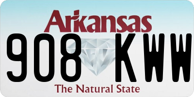 AR license plate 908KWW