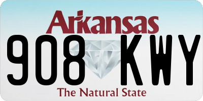 AR license plate 908KWY