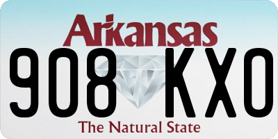 AR license plate 908KXO