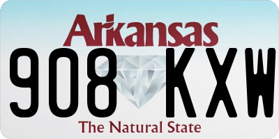 AR license plate 908KXW