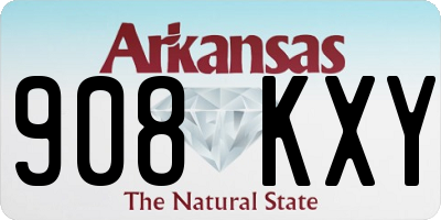 AR license plate 908KXY