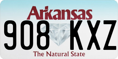 AR license plate 908KXZ
