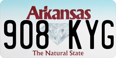 AR license plate 908KYG