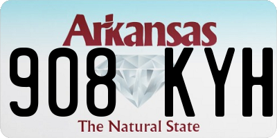 AR license plate 908KYH