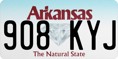 AR license plate 908KYJ