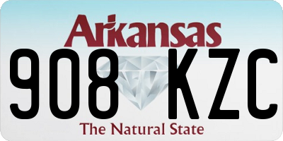 AR license plate 908KZC