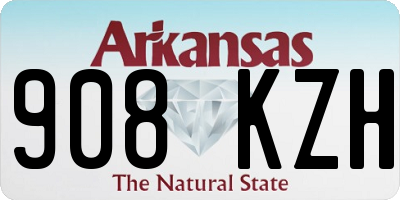 AR license plate 908KZH
