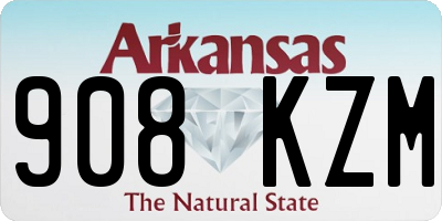 AR license plate 908KZM