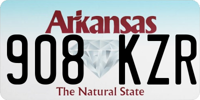 AR license plate 908KZR