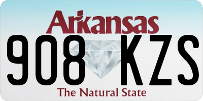 AR license plate 908KZS