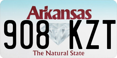 AR license plate 908KZT