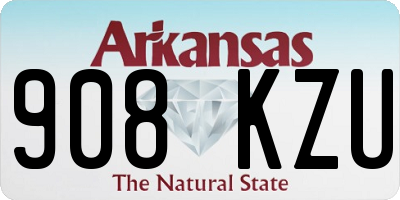 AR license plate 908KZU