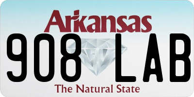 AR license plate 908LAB