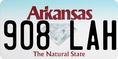 AR license plate 908LAH