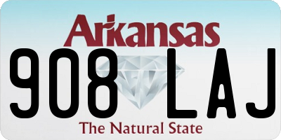 AR license plate 908LAJ