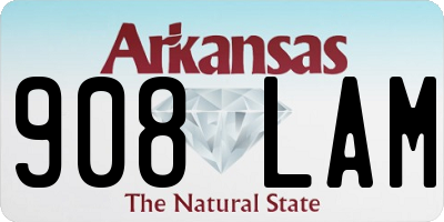 AR license plate 908LAM