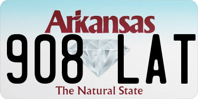 AR license plate 908LAT