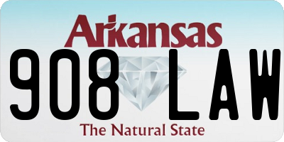 AR license plate 908LAW