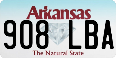 AR license plate 908LBA