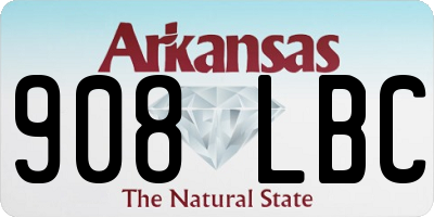 AR license plate 908LBC