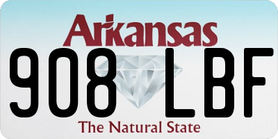 AR license plate 908LBF