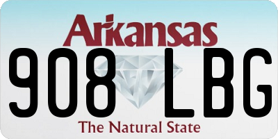 AR license plate 908LBG