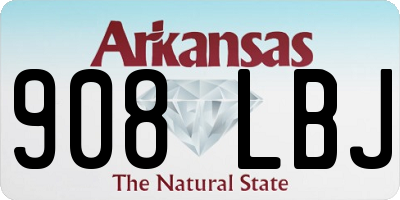 AR license plate 908LBJ