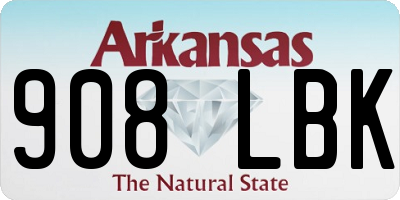 AR license plate 908LBK