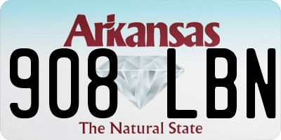 AR license plate 908LBN