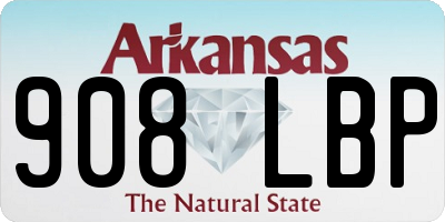 AR license plate 908LBP