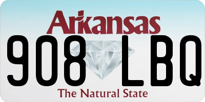 AR license plate 908LBQ