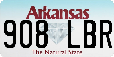 AR license plate 908LBR
