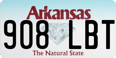 AR license plate 908LBT