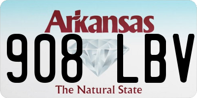 AR license plate 908LBV