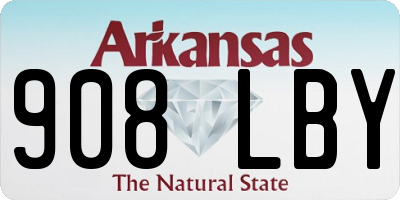 AR license plate 908LBY