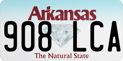AR license plate 908LCA