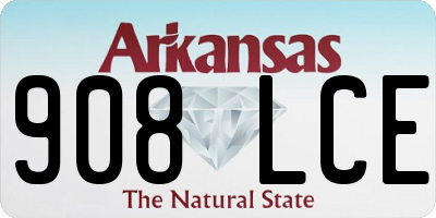 AR license plate 908LCE