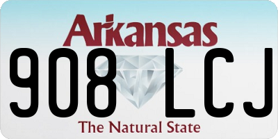 AR license plate 908LCJ