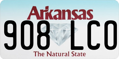 AR license plate 908LCO