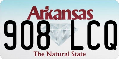 AR license plate 908LCQ