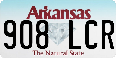 AR license plate 908LCR