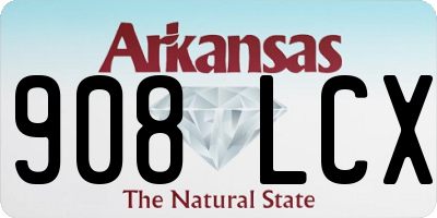 AR license plate 908LCX