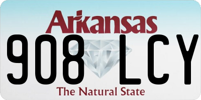 AR license plate 908LCY