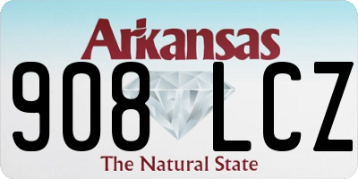 AR license plate 908LCZ