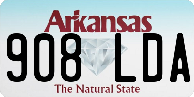 AR license plate 908LDA