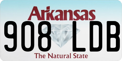 AR license plate 908LDB